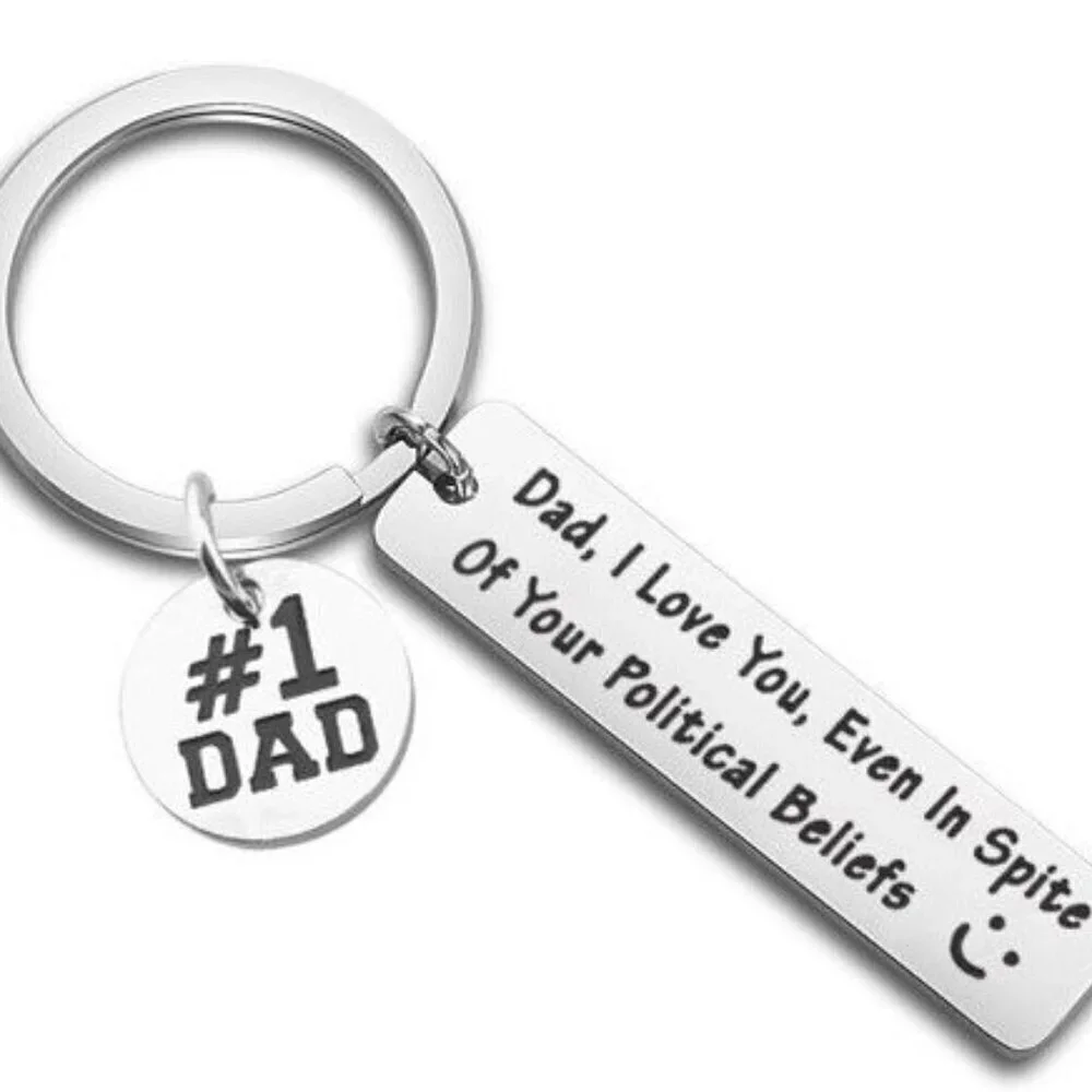 NEW DAD  KEYCHAIN #1 DAD I LOVE YOU FUNNY